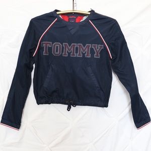 EUC Y2K TOMMY GIRL mesh windbreaker crop top